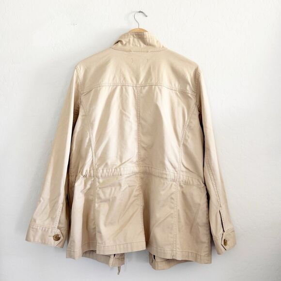 Talbots Twill field Light Fawn Jacket Size XL - Picture 4 of 10